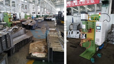 青島焊本為煙臺某汽車制造公司安裝調(diào)試中頻點焊機