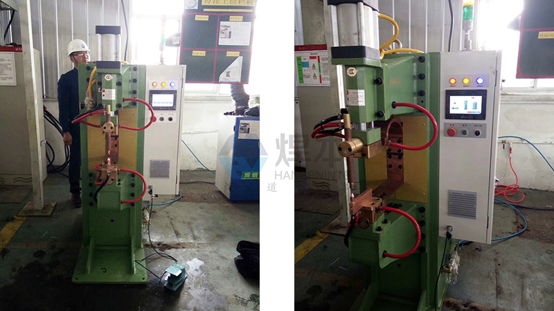 安裝調試鍍鋅板中頻螺母點焊機1